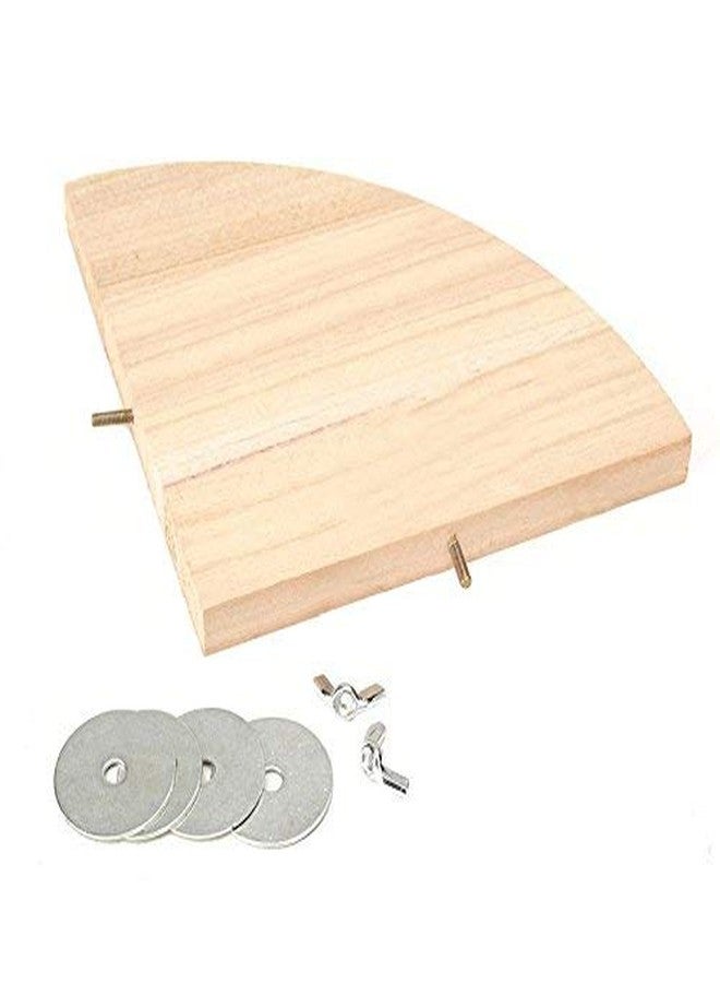 DreamAuro Natural Wood Corner Platform/Perch/Stand Bird Toy (4x10 cm) - Image 4